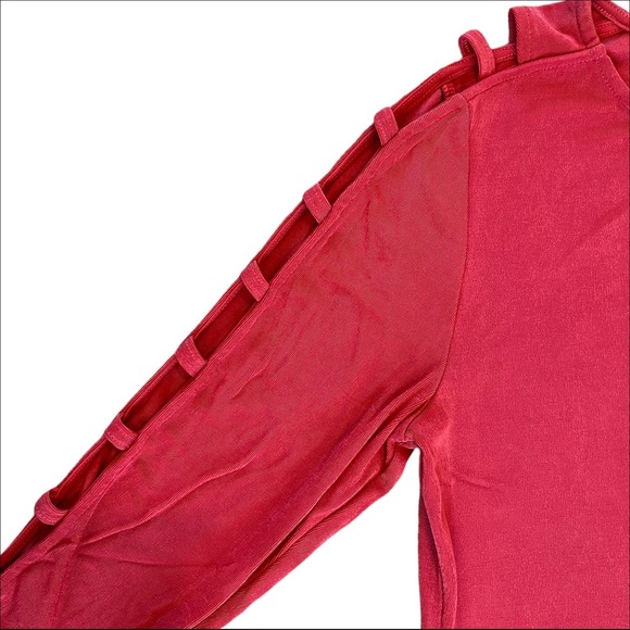 TRAVELER'S by CHICO'S Orange Pullover Sleeve Cut Outs Chico'2 Size 1 or US 8 - Picture 3 of 5